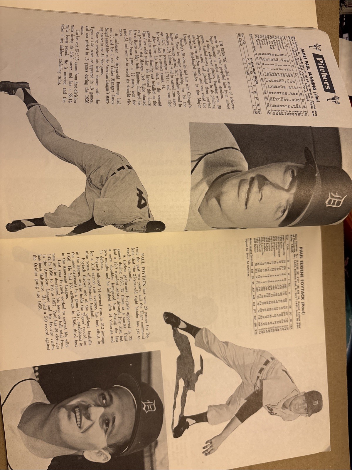 1958 Detroit Tigers baseball Official Yearbook em/nm+.