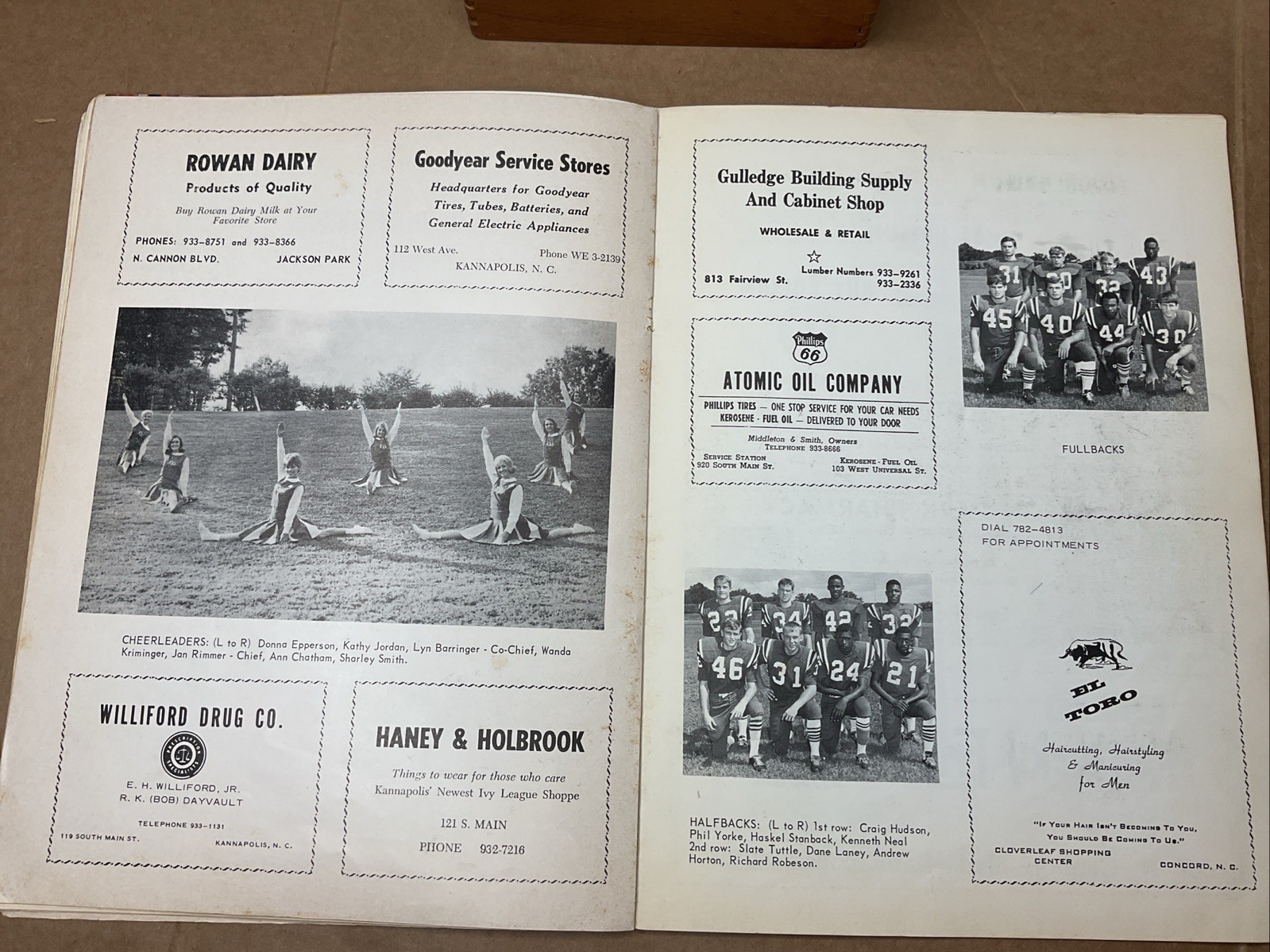 22 Sep 1967 Football Program A.L Brown Vs Lexington High School Nc B69