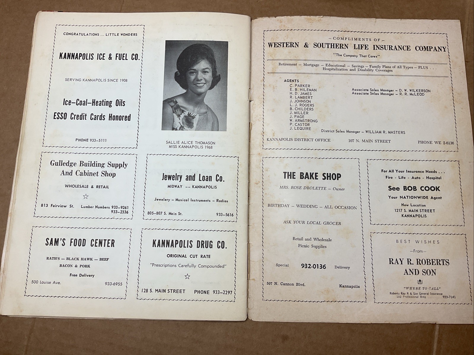 22 Sep 1967 Football Program A.L Brown Vs Lexington High School Nc B69