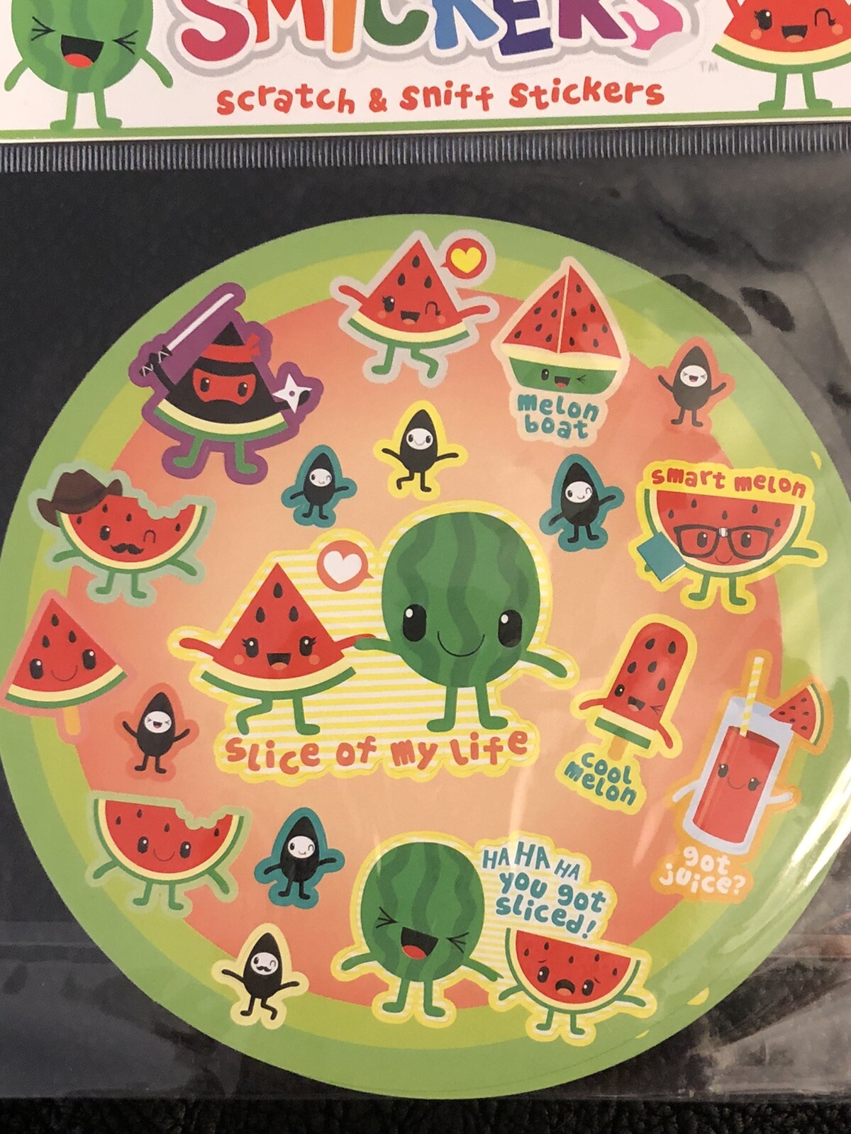 Scratch & Sniff Scented Stickers New Sealed 4 Pack/8 Sheet Smelly Stinky Smicker