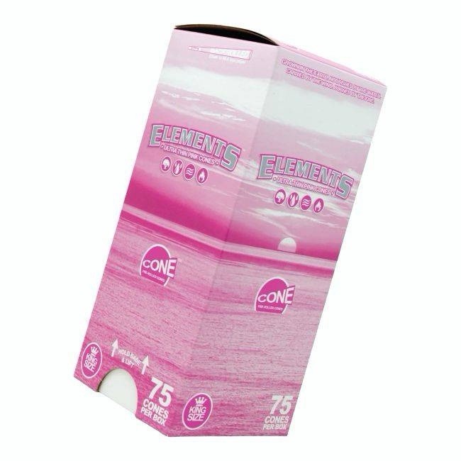 ELEMENTS PINK PRE ROLLED CONES 75CT/ BOX – King Size