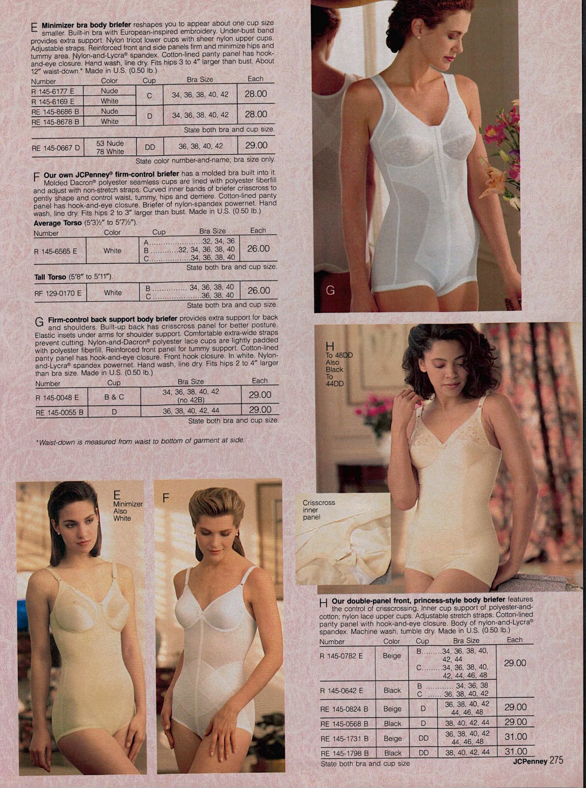 EARLY-1990S JCPENNEY CATALOG LINGERIE & FASHION CLIPPING PAPER ADS PRINTS