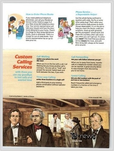 Tel-news Mailer NJ Bell Atlantic Alfred Vail Telegraph History 1988 Paper