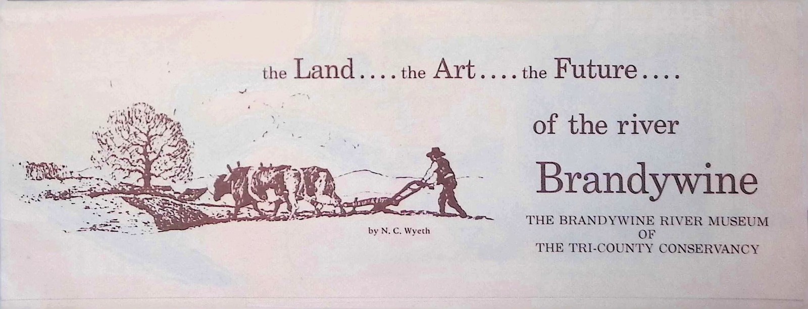 Brandywine River Museum Brochure c1970s N.C. Wyeth Map Tri-County Conservancy