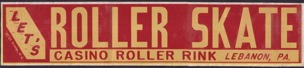 Let’s Roller Skate at Casino Roller Rink Lebanon PA reflective bumper sticker