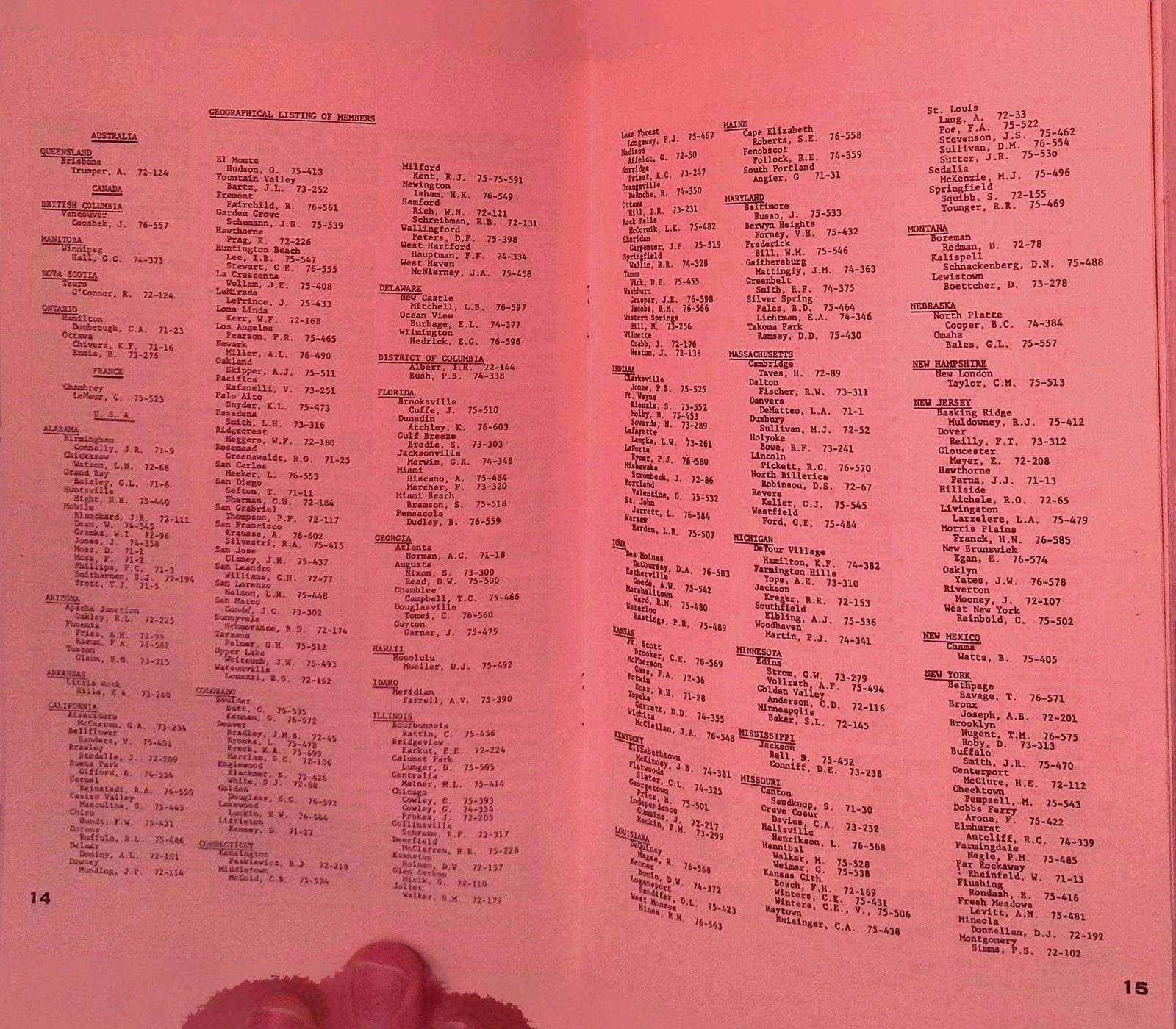 Railroadiana Collectors Assoc Directory No.4 1976 Membership Roster & Ad
