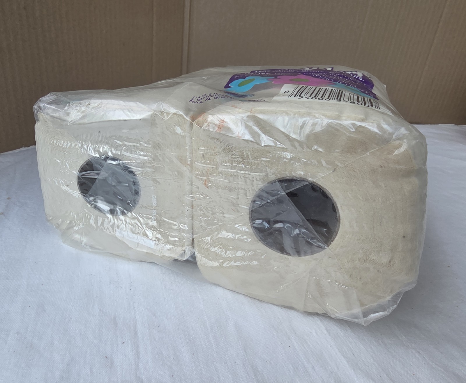 Vintage SCOTT WALDORF Flower Power Toilet Paper NOS In Sealed Package 4 Rolls