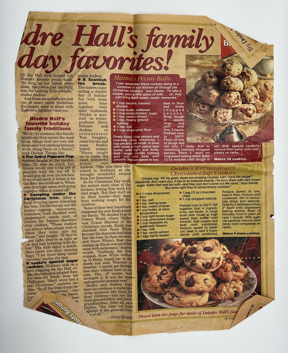 Vintage Lot of 11 Recipes from Magazines Ephemera Print Ads early 2000s
