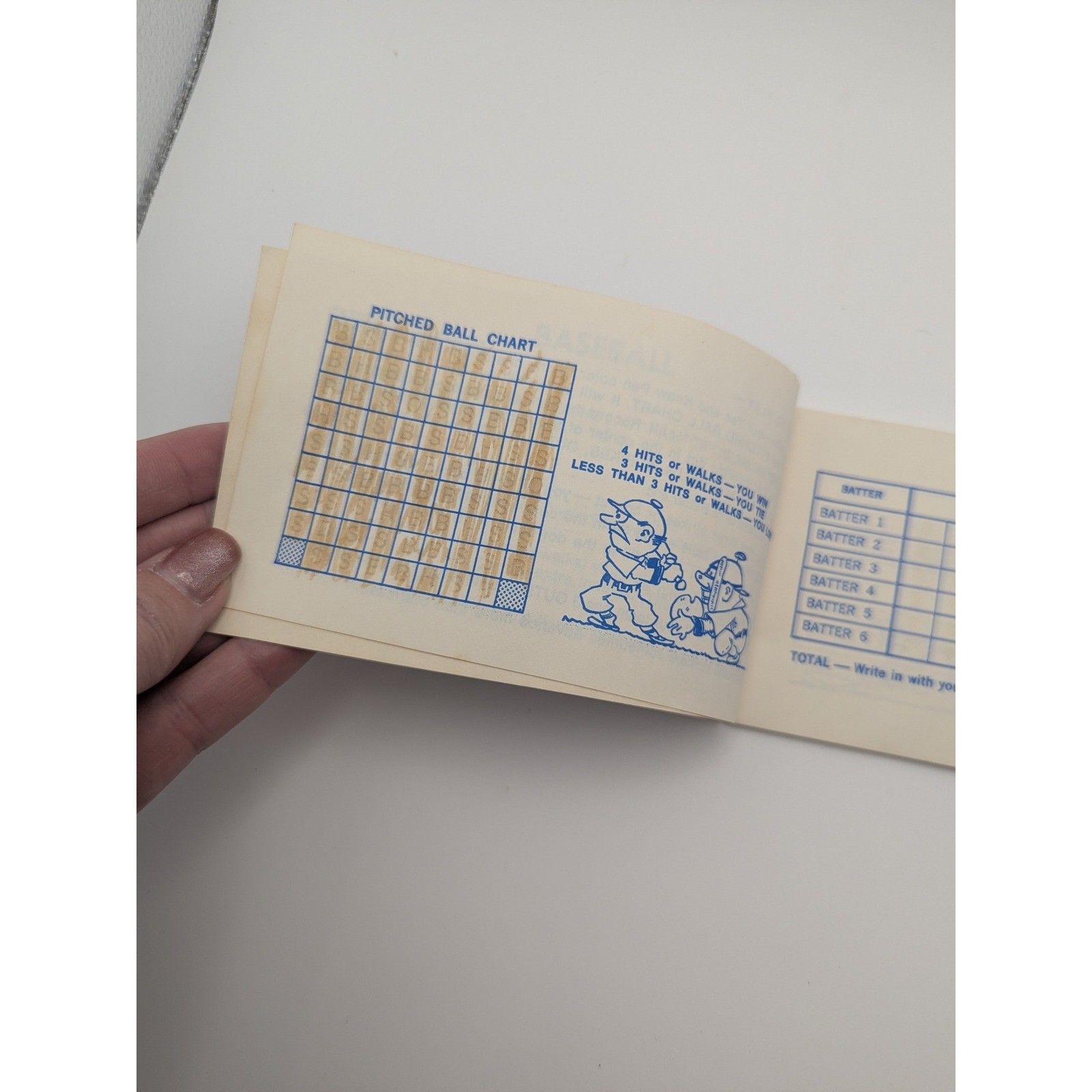Vintage Yes & Know Invisible Ink Baseball Game Book Lee Publications Printed USA