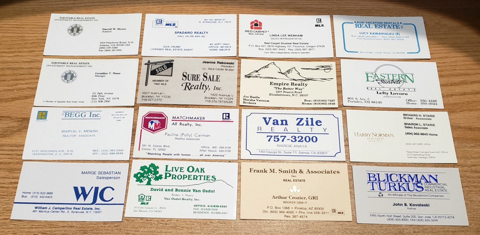 🔥 LOT of 100 REALTOR/REALTY Related BUSINESS CARDS for BUSINESS CARD COLLECTION