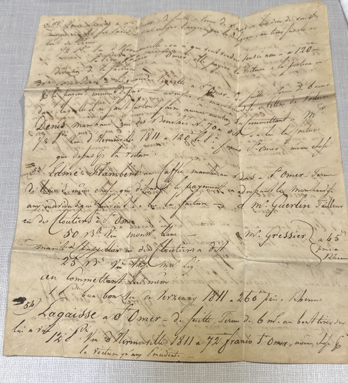 1799 / Conquered Department of the Lys / Letter from COURTRAI to PARIS, Year 7