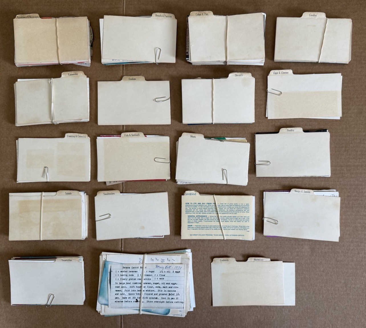 Vintage Recipe Cards And Clippings 1980s And More Recent