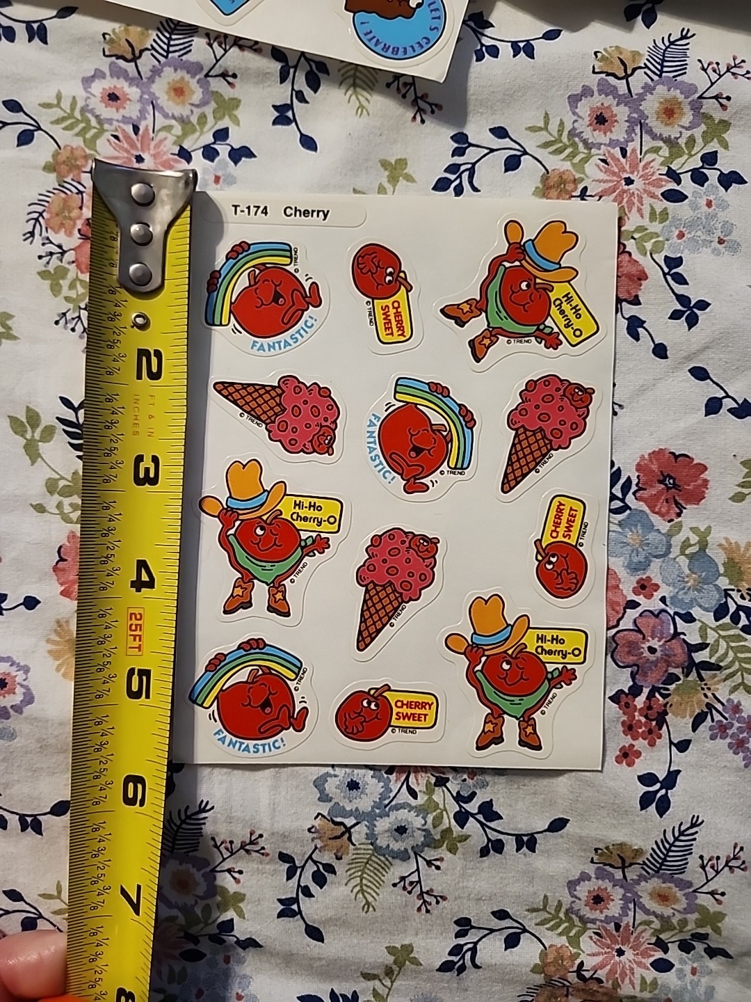CHERRY Rare Vintage sticker NEW SHEET Trend Scratch N & Sniff smell 80’s