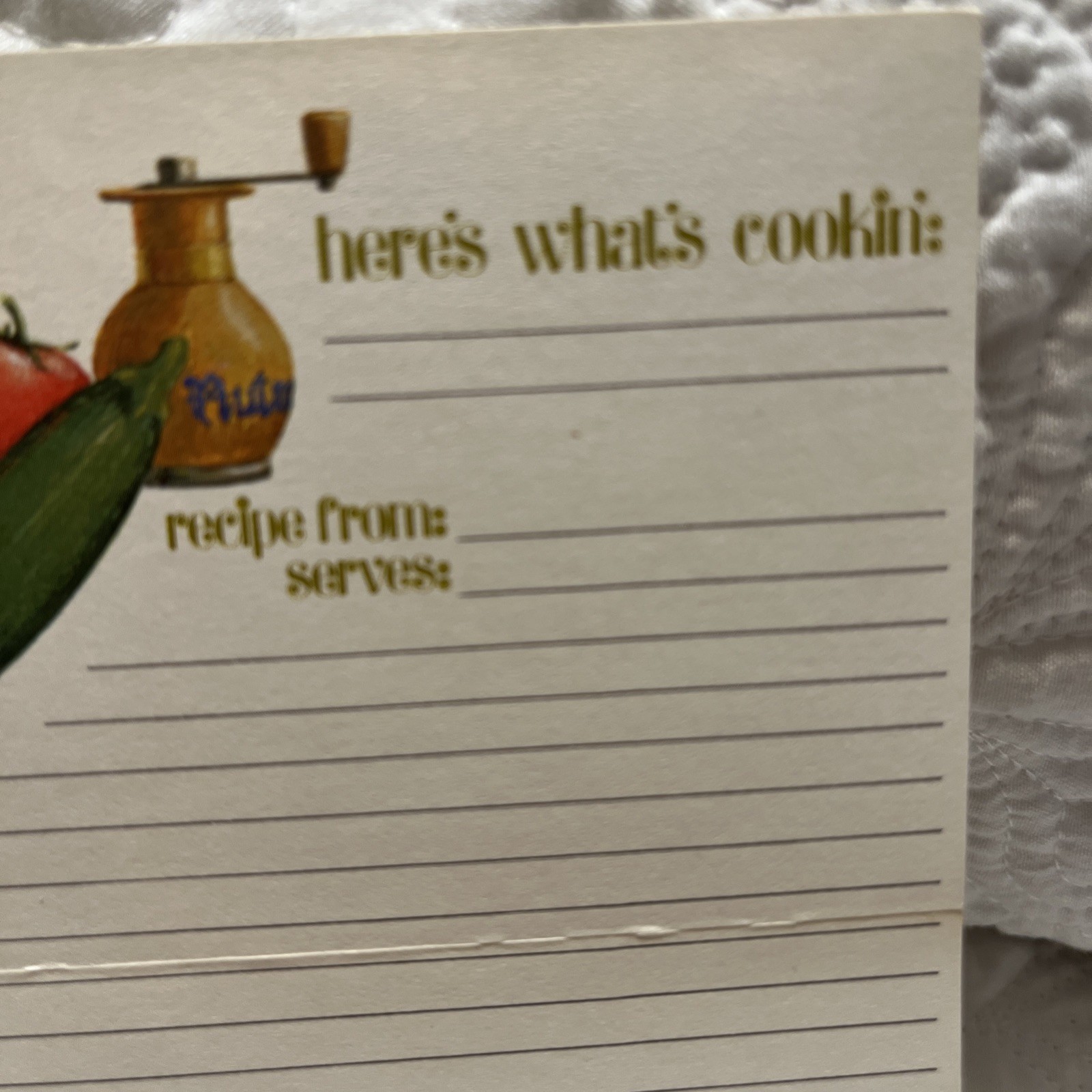 Vintage Current Recipe Cards 70’s Here’s What’s Cookin’