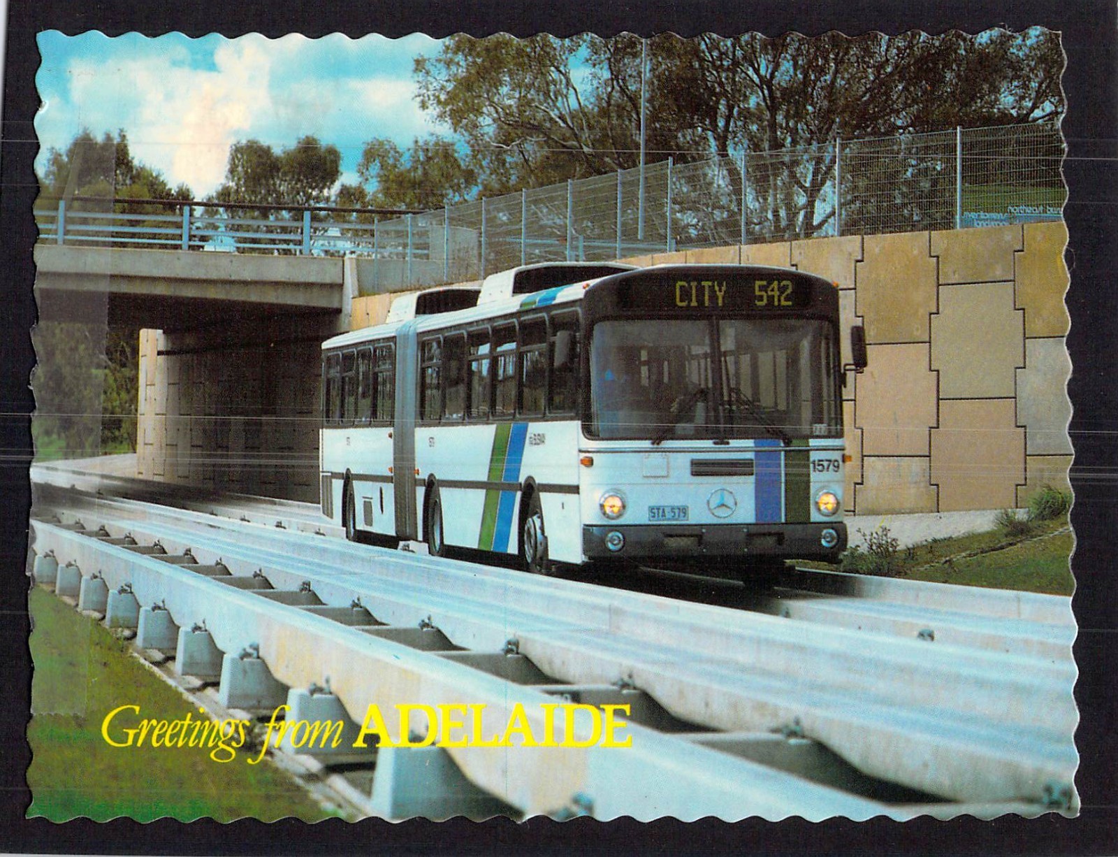 F6934 Australia SA Adelaide OBahn Bus PU1991 postcard
