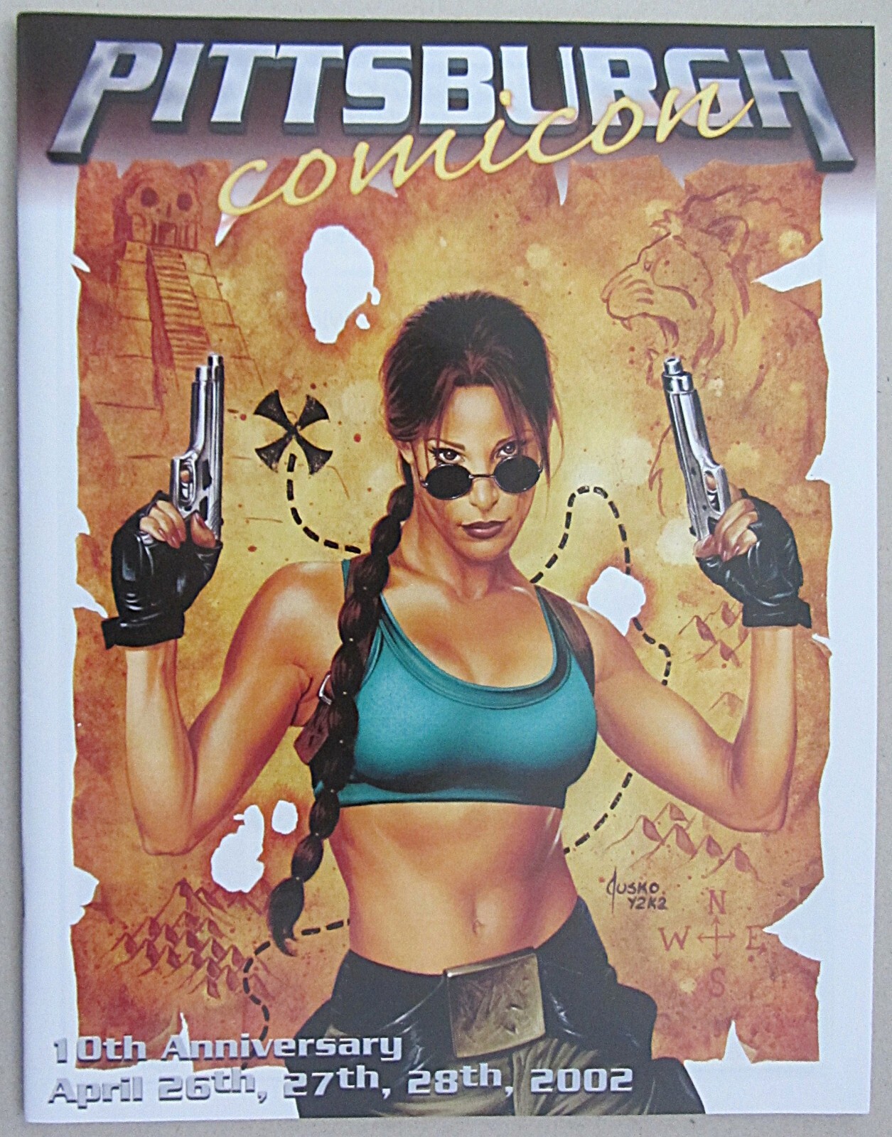 SIGNED~FRANK CHO (BK CVR)~PITTSBURGH COMICON 2002 PROGRAM~10th ANNIVERSARY~NM/M