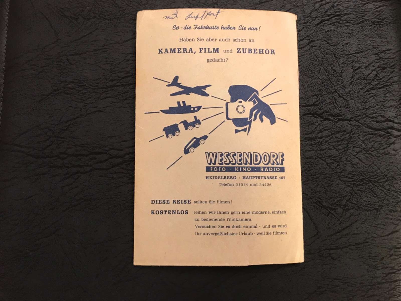 AMERICAN EXPRESS COMPANY m.b.H FOLDER IN FILIALE HEIDELBERG— 6 1/2 x 4 1/2 in