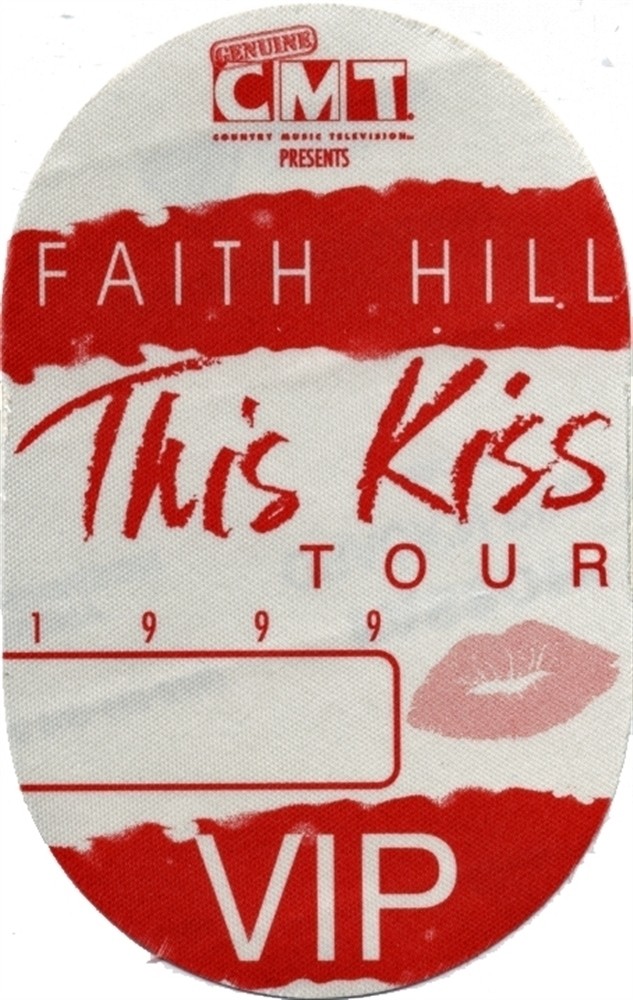Faith Hill 1999 This Kiss concert tour VIP Backstage Pass