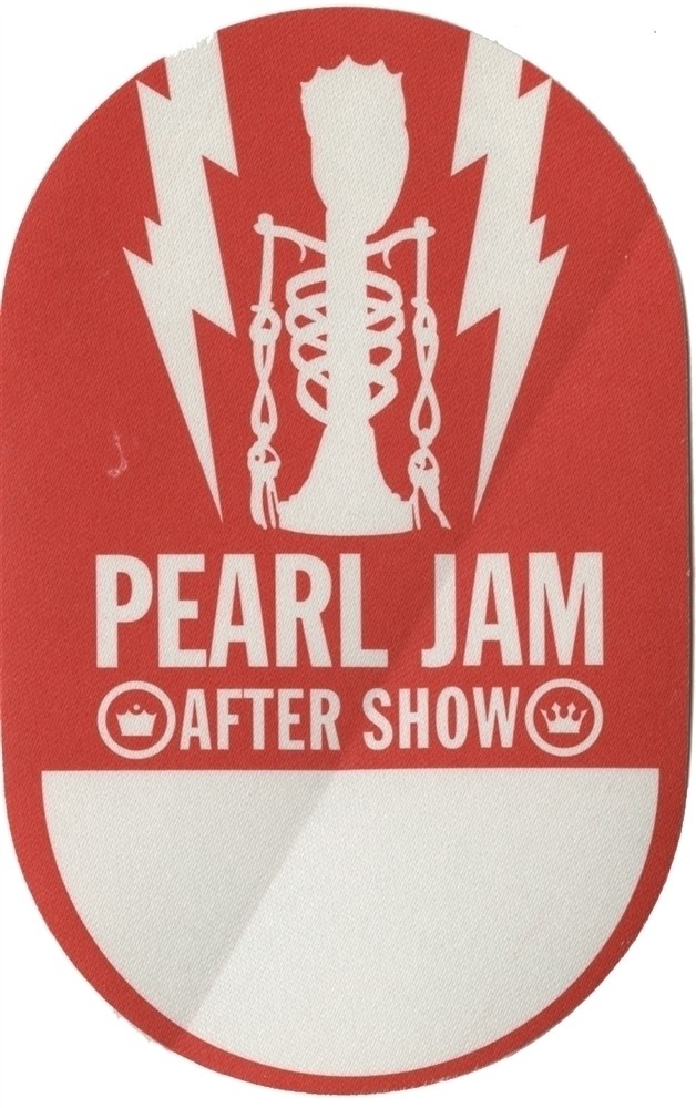 Pearl Jam 2003 Riot Act concert tour After Show Backstage Pass