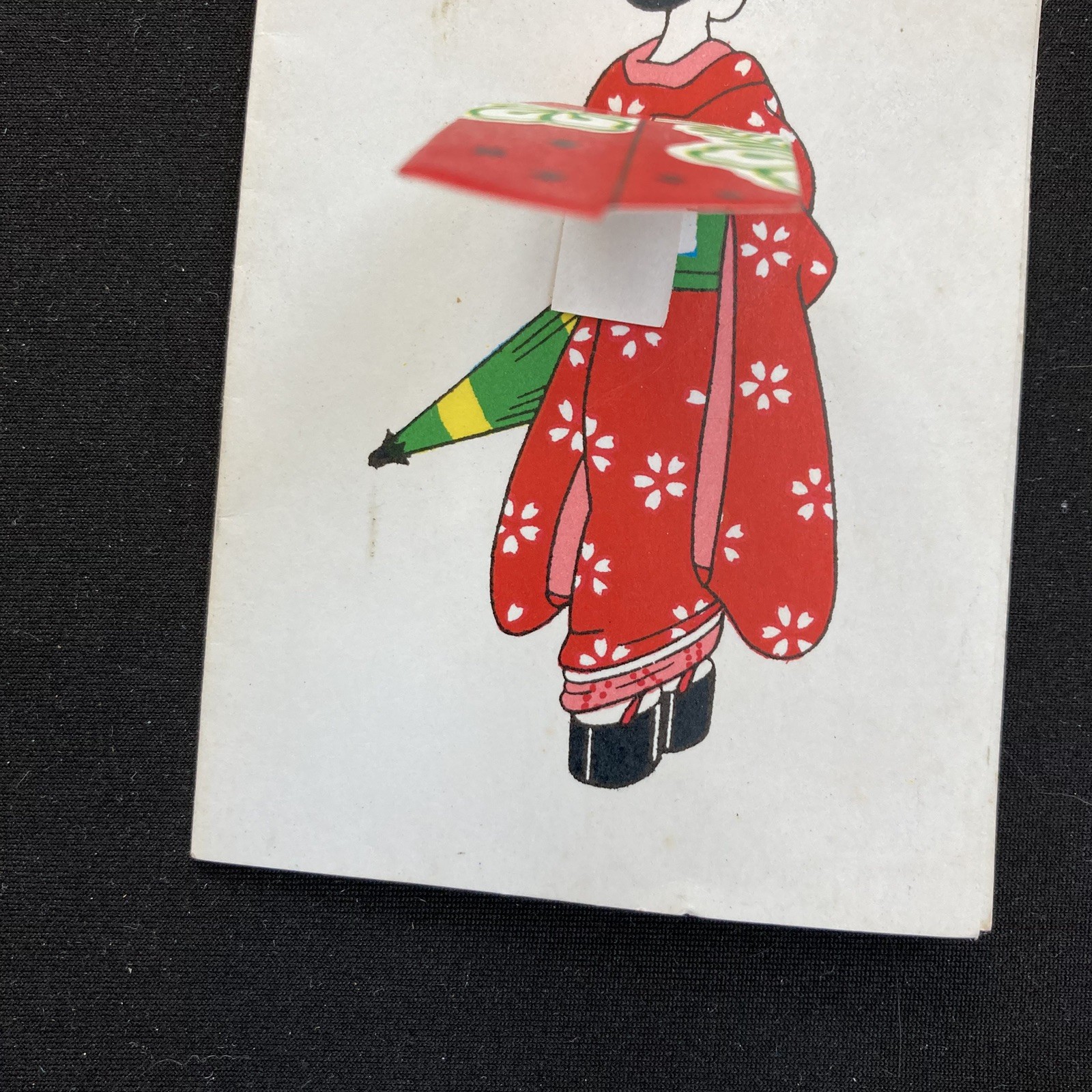Single Unused Vintage Japanese Geisha Girl Bridge Tally Score Card Japan