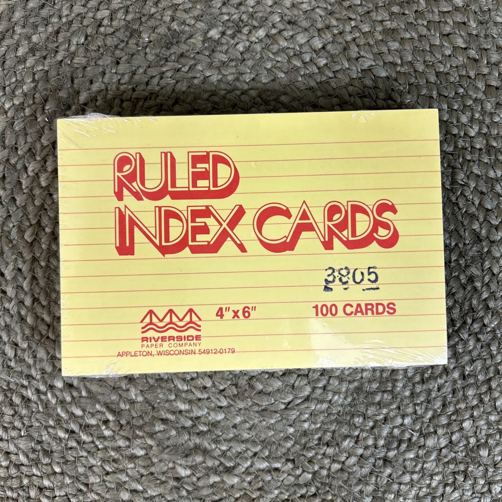 Vintage Riverside File Cards Index Cards 4 x 6” Pack of 100 Lined #3805 NOS