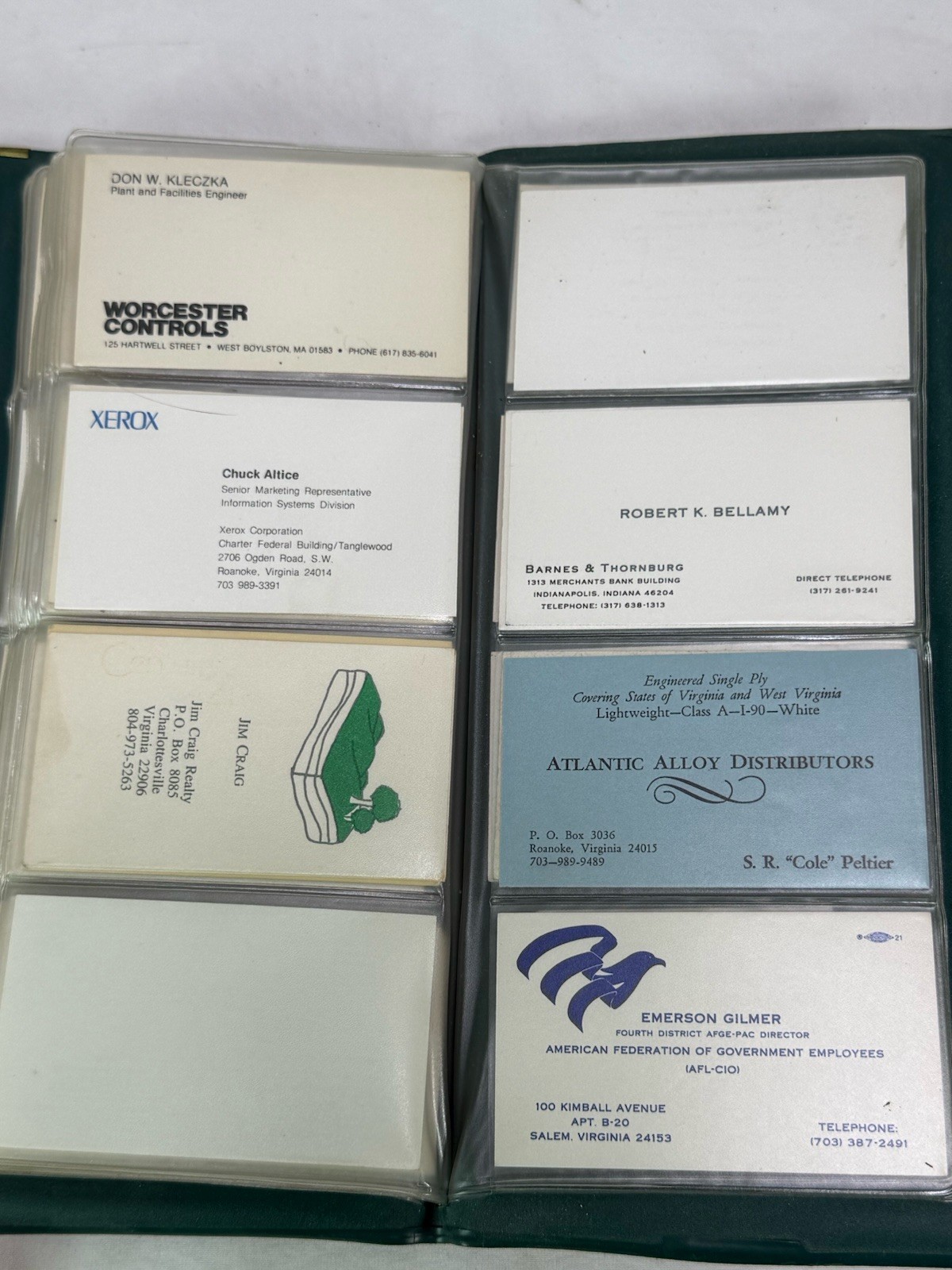 Vintage 1950 To 1990 Mid Century Business Card Binders & Cards Nice Collection