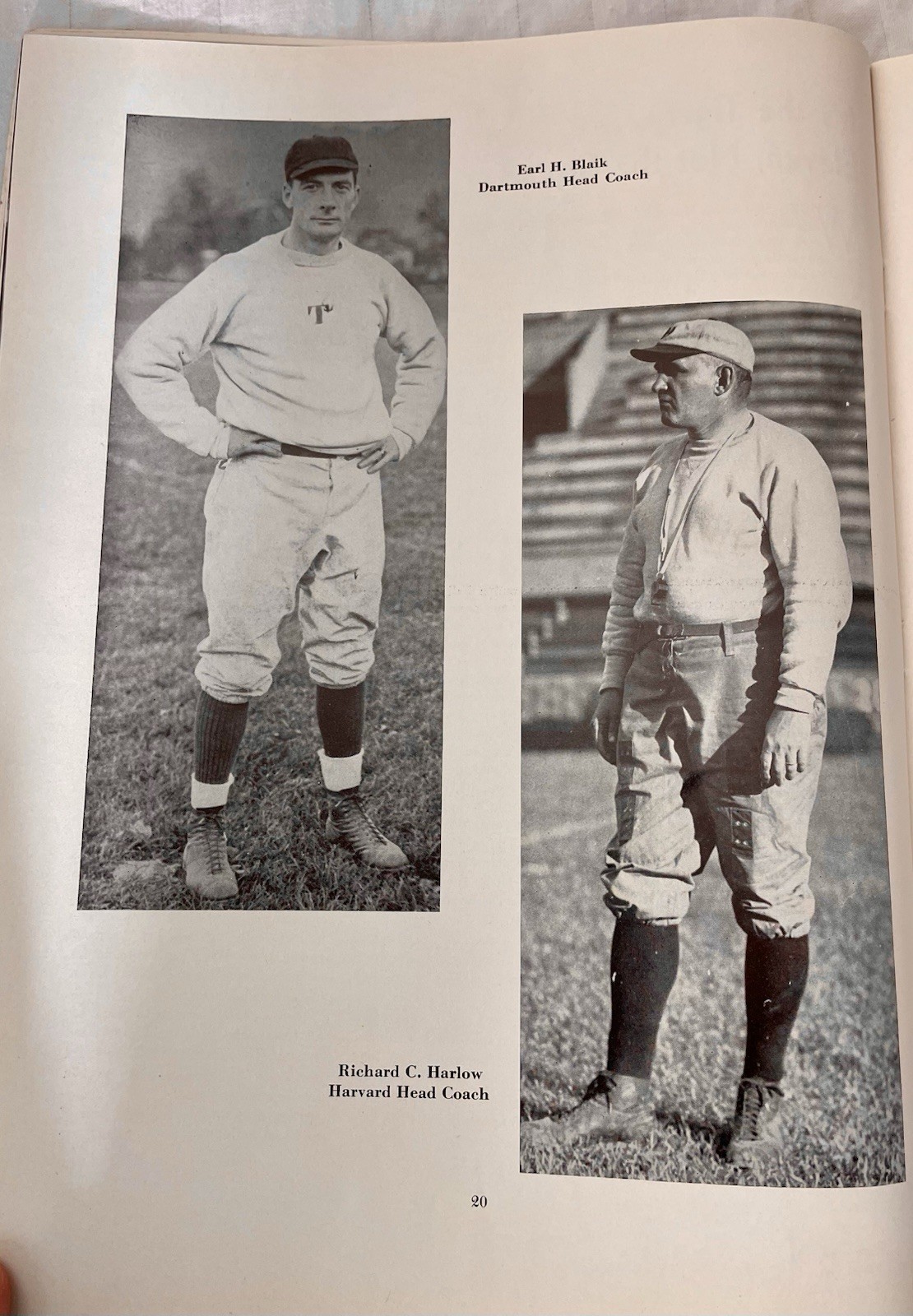 1936 FOOTBALL PROGRAM HARVARD CRIMSON Vs. DARTMOUTH INDIANS BIG GREEN IVY LEAGUE