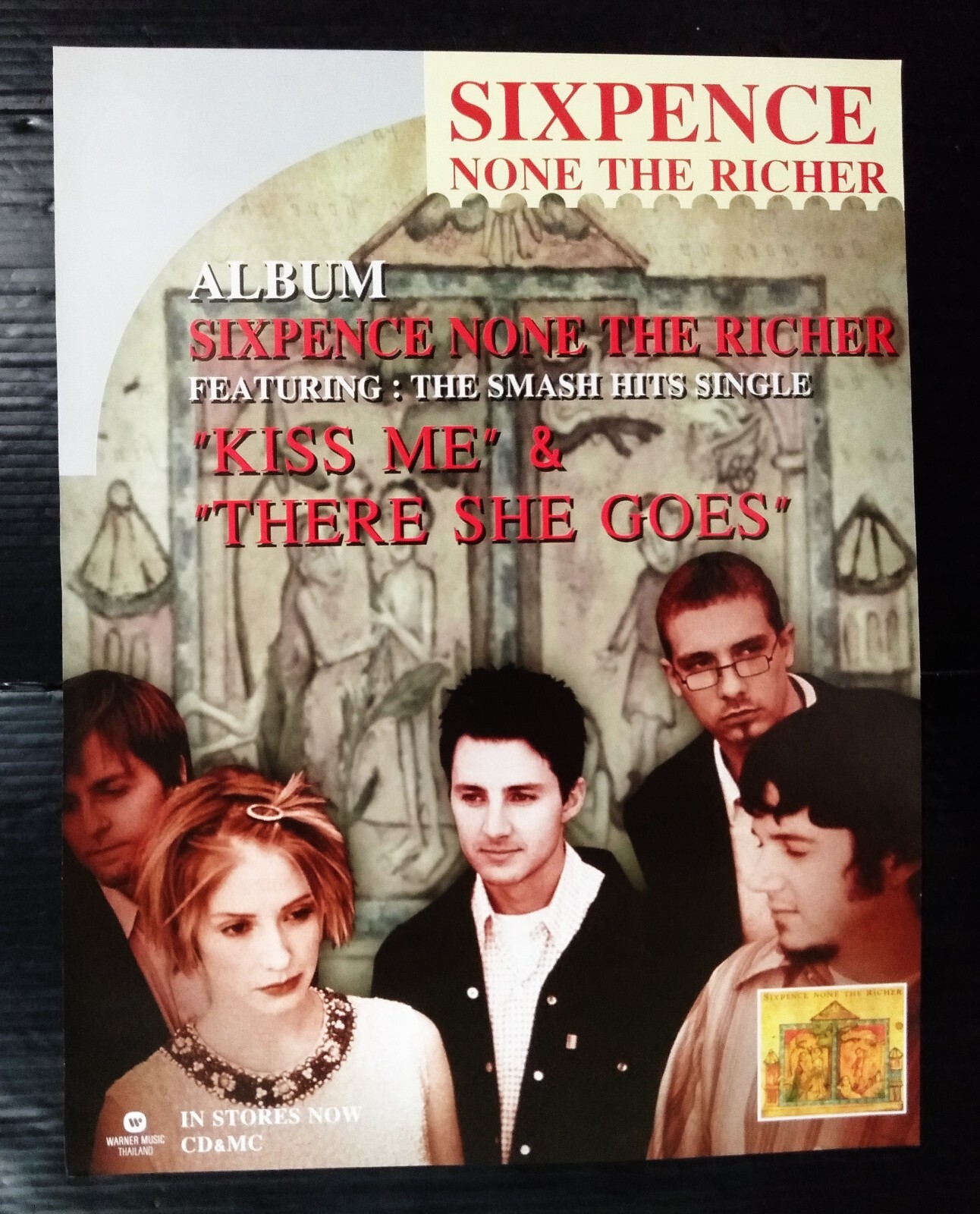 C5477 Sixpence None the Richer 911 Vintage Thailand ONLY 1 COLOR PAGE MEGA RARE!