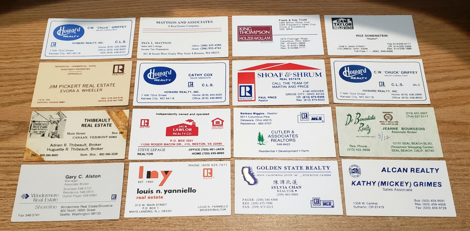 🔥 LOT of 100 REALTOR/REALTY Related BUSINESS CARDS for BUSINESS CARD COLLECTION