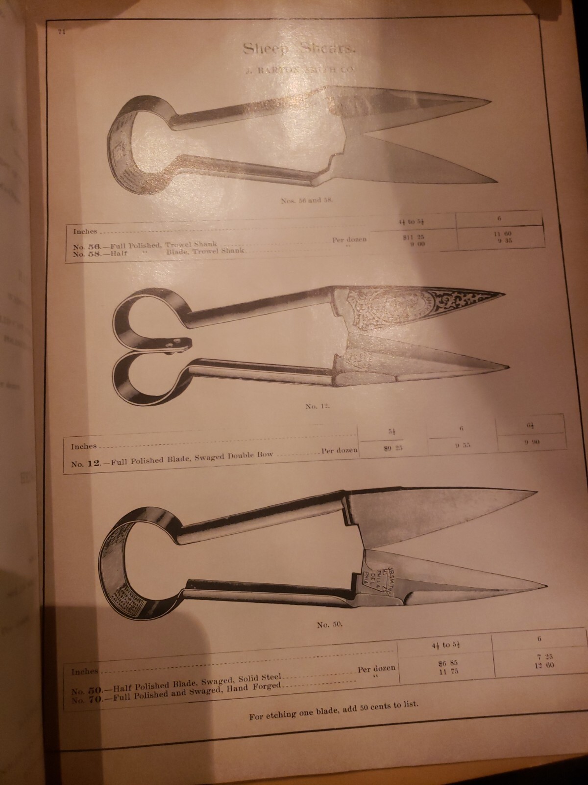 COMMON TOOLSAOF THE 19TH CENTURY PRICE GUIDE CATALOG BX612