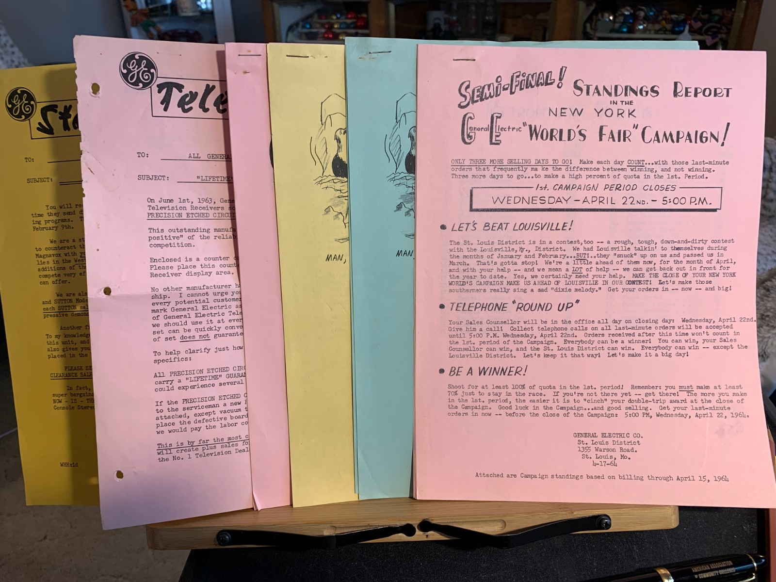 Vintage General Electric GE World’s Fair Campaign documents and others used wear