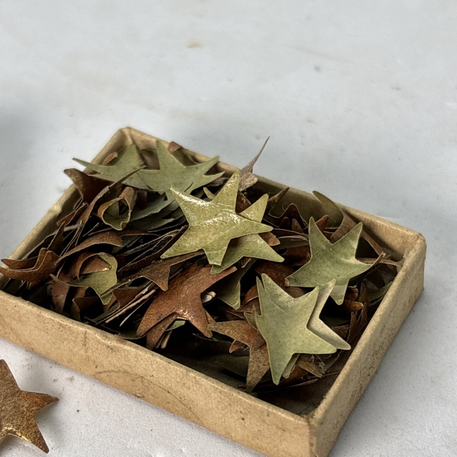 Antique Old Box of Dennison’s Metallic Gummed Stars No. 2-100 Count USA