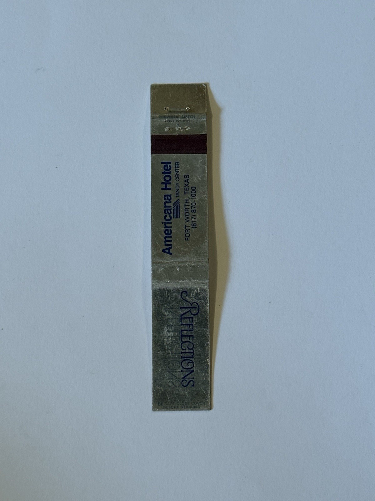 Americana Hotel Reflections Ft Worth Texas Vintage Matchbook Cover 79
