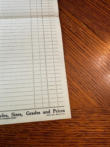 Sears Roebuck Lumber Order Form 1915 F6908 Chicago IL Building Material