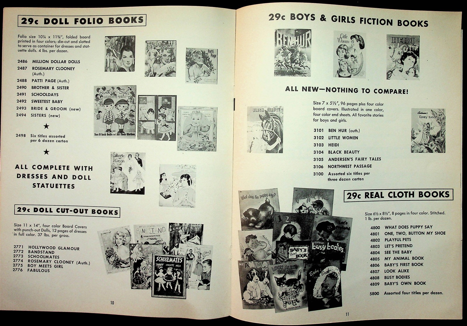 Paper Dolls Popeye Samuel Lowe Children’s Books Catalog Fall/Christmas 1959