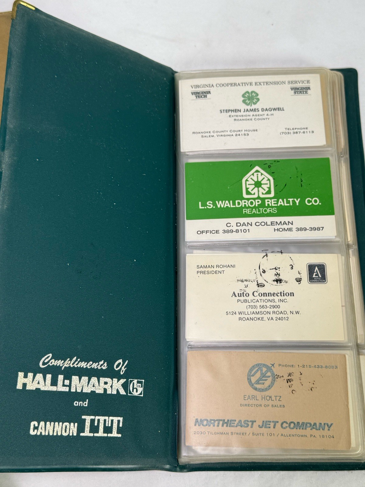 Vintage 1950 To 1990 Mid Century Business Card Binders & Cards Nice Collection