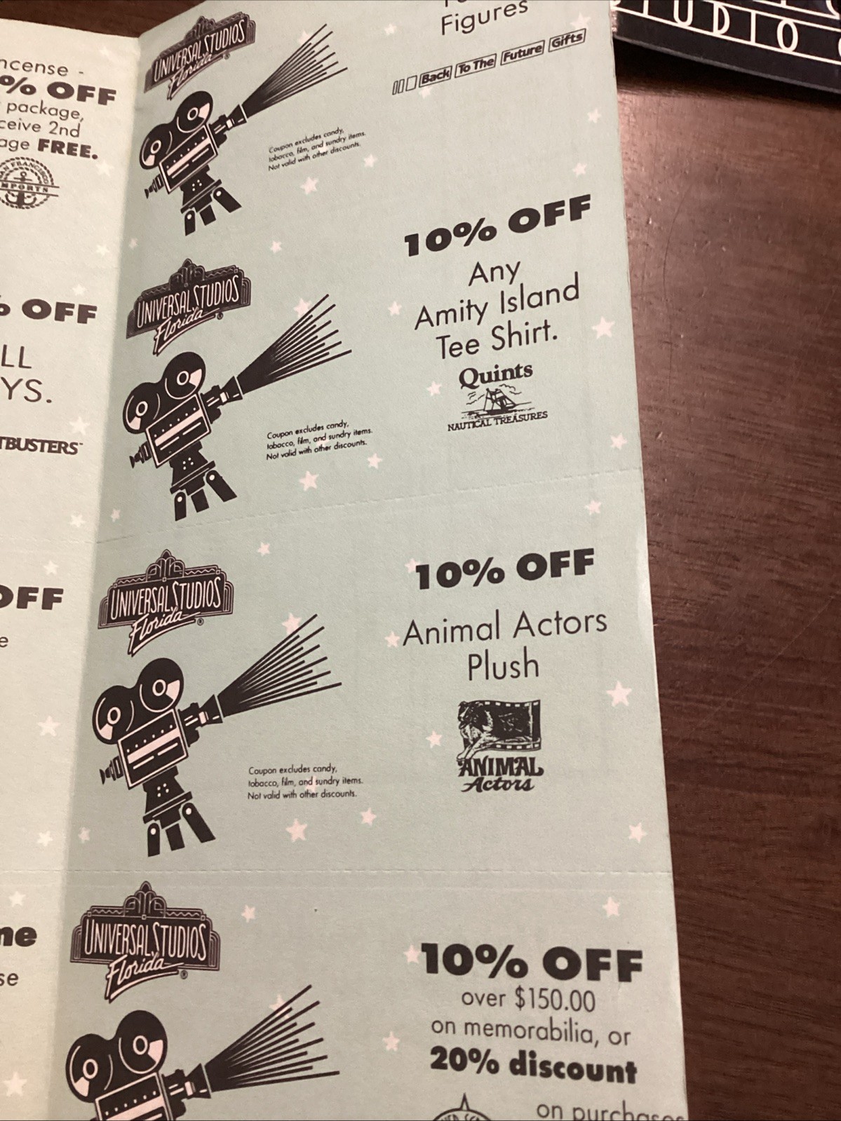 Universal Studios Coupon Book 1991 Early Discounts Rare