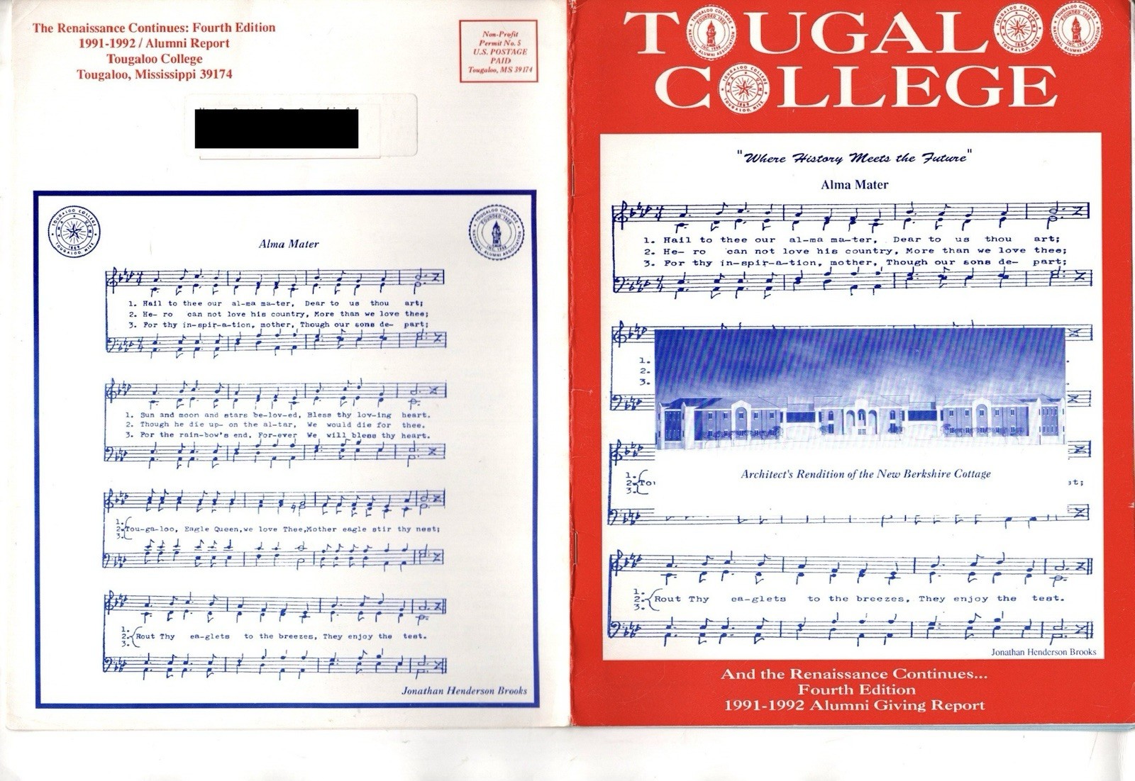 Vintage TOUGALOO COLLEGE 1991-1992 Alumni Giving Report Fourth Edition HBCU