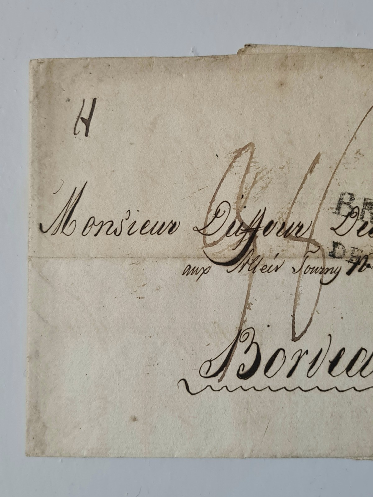 Antique Letter Mail 1st Empire Napoleon I Germany Bremen Bordeaux 1809
