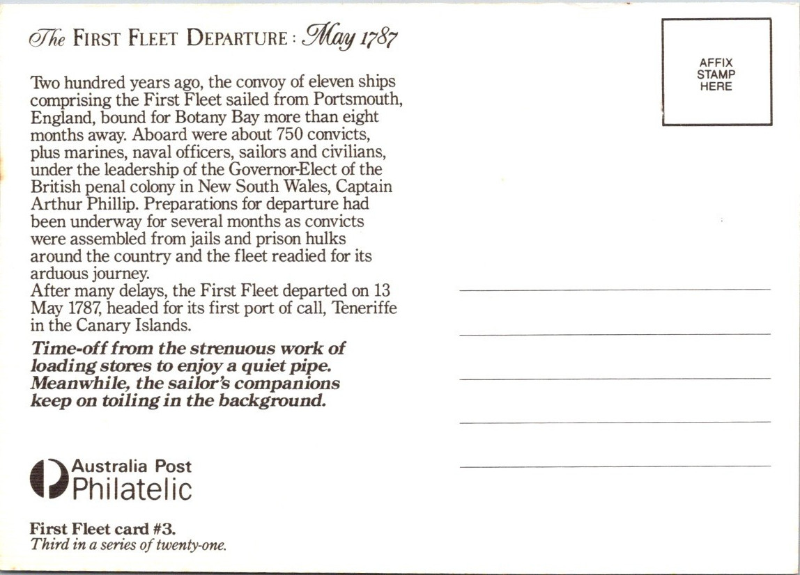 (1273) 24-7-2025 – Australia – selection of 5 early maxicard (First Fleet) B