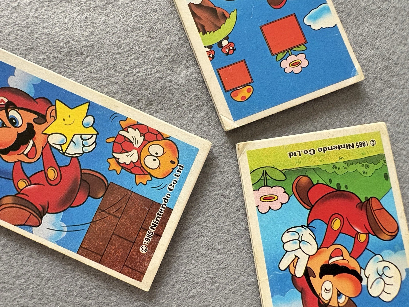 1985 Super Mario Bros Menko – Vintage Japanese Nintendo Famicom Card Lot of 9