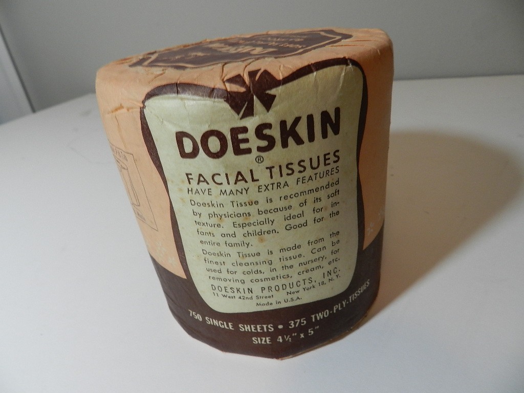 VINTAGE 1950’s DOESKIN TOILET PAPER- NEW OLD STOCK- FAWN IMAGE- VINTAGE HOME