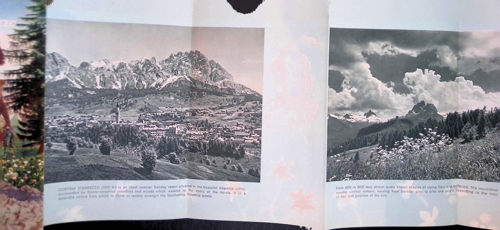 Cortina d’Ampezzo Travel Brochure 1950s Dolomites Italy Ski Summer Resort