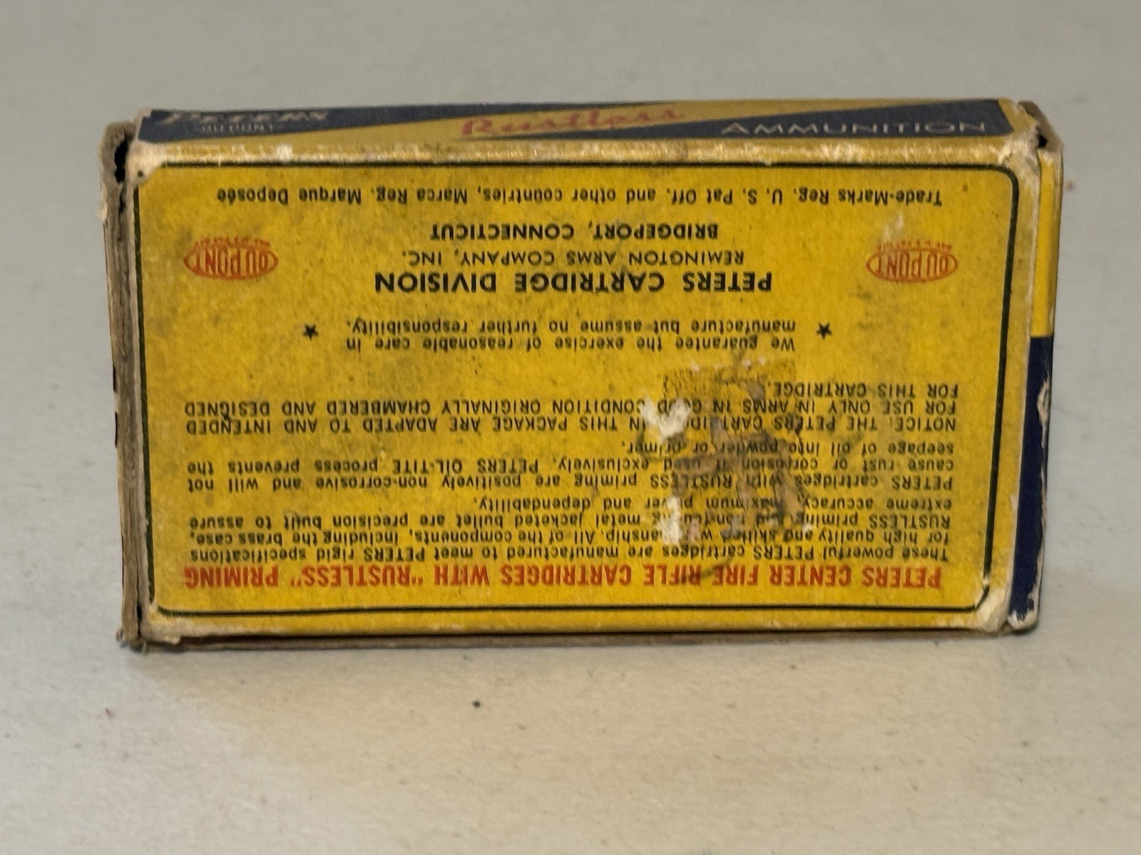 PETERS High Velocity 222 Rem Mag Cartridge Box – EMPTY BOX