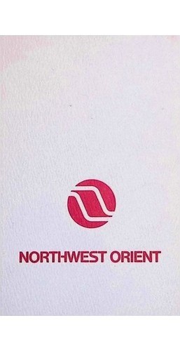 Northwest Orient Airlines Menu 1970s-80s LAX Inflight Food Beverage Paper