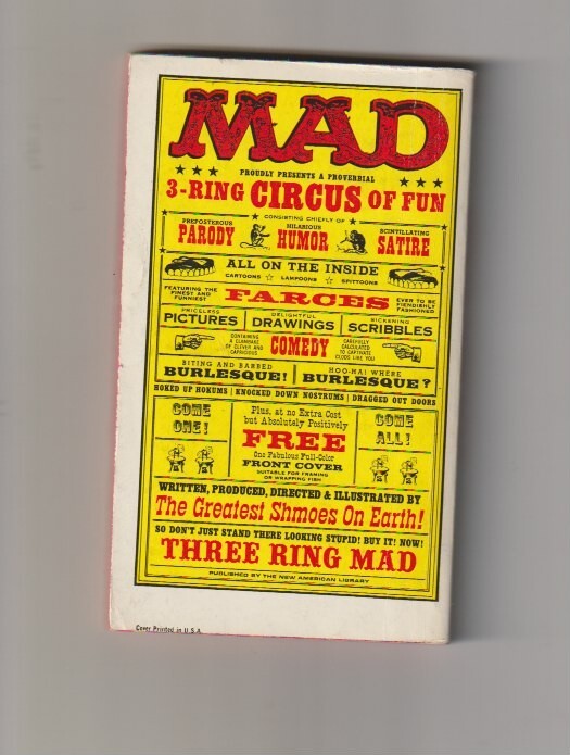 J459 Mad Three Ring Signet Humor Paperback Book Comic
