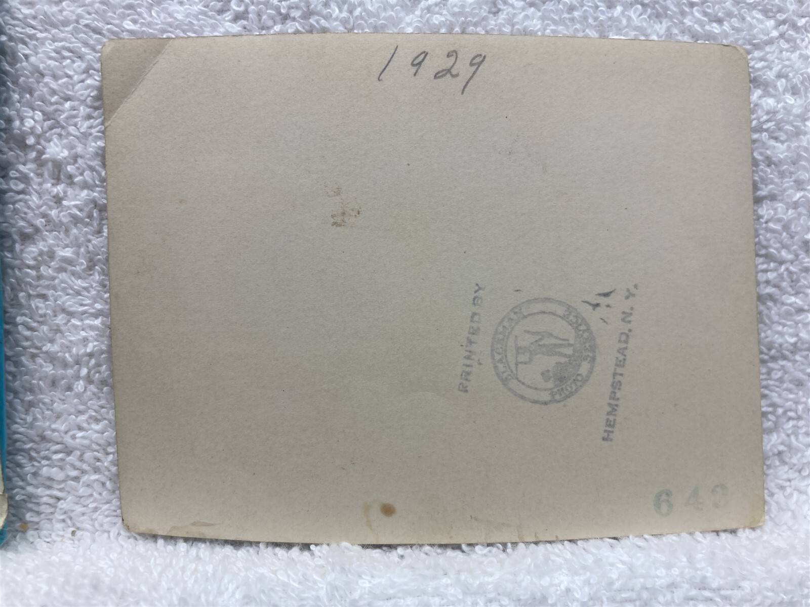1929 Photograph Hempstead New York Unknown Person Car Vtg