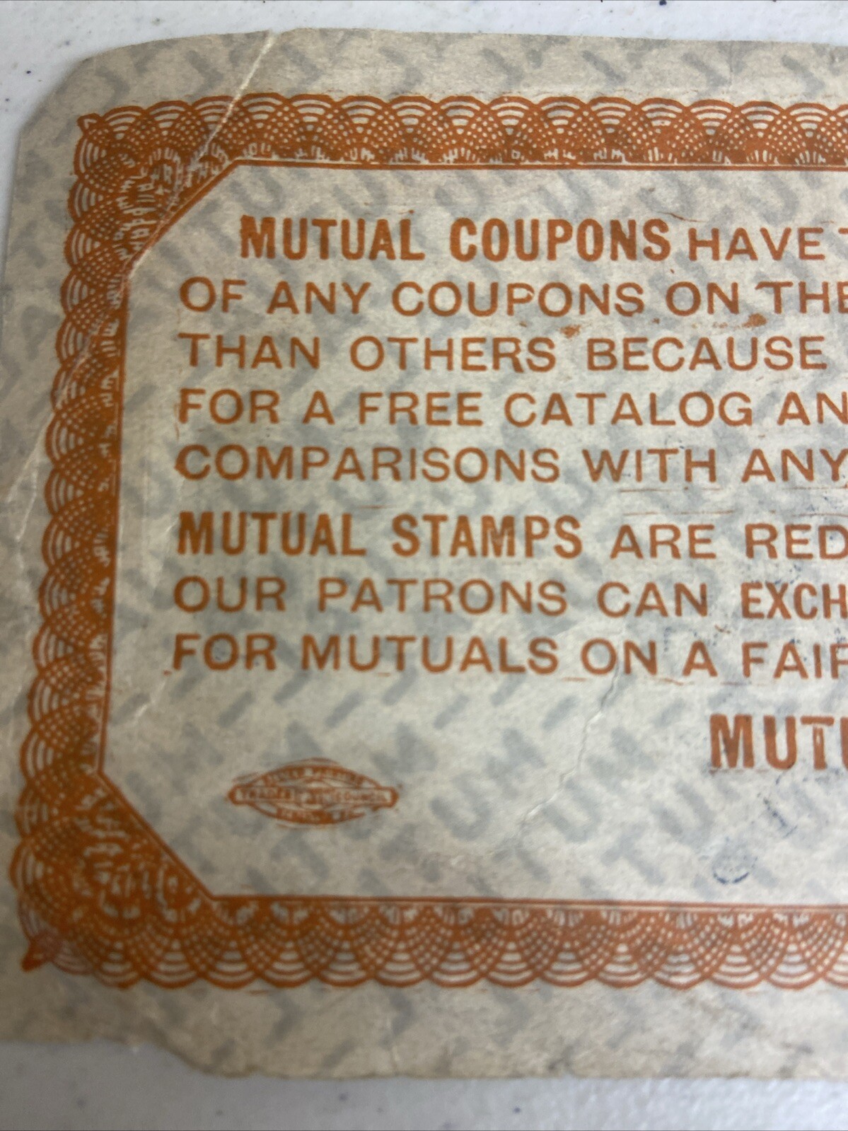 Mutual Profit Coupon Corporation New York City, NY 50 Coupons Cigar Store