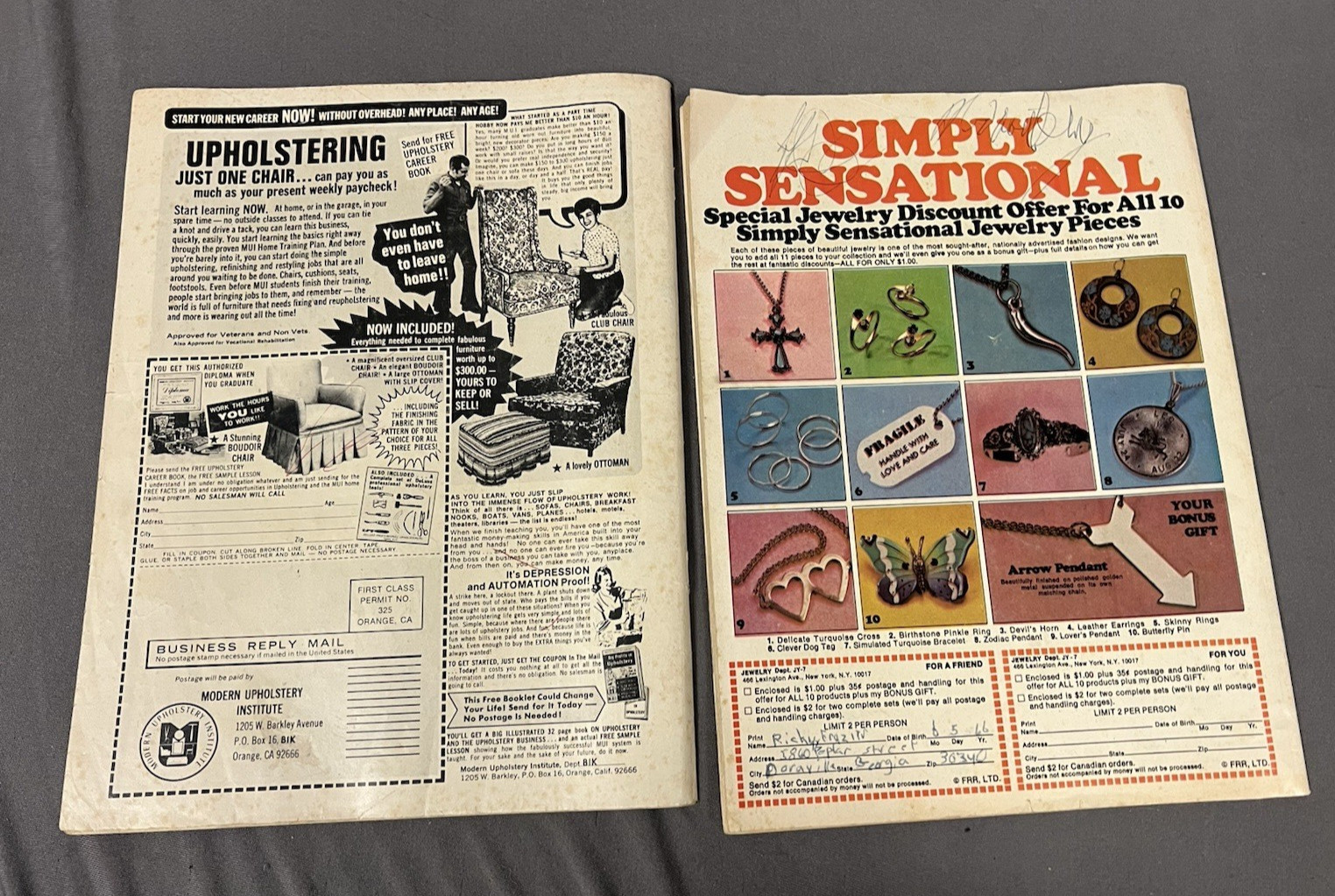 Vintage 1970s Puzzle Book Find-a-Word word find puzzle lot 1974 partially marked