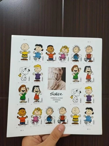 USPS 100PC USPS Charles Schulz “Peanuts” Forever Stamps Pane Unused Charlie Brow